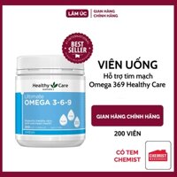 [Chính hãng] Viên uống Omega 3 6 9 Healthy Care Ultimate của Úc hỗ trợ tim mạch và huyết áp 200 viên