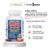 [CHÍNH HÃNG] Viên Uống PRINCIPLE NUTRITION Bổ Sung Omega 3-6-9 Cho Cơ Thể Giúp Bổ Não, Mắt Và Tim Mạch (Hộp 60 Viên)