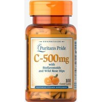 CHÍNH HÃNG- Vitamin C-500mg with bioflavonoid and wild rose hips của Puritan's Pride, HSD: 08/2022