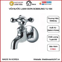 [CHÍNH HÃNG] Vòi lạnh gắn tường, vòi xả nước máy giặt SOBISUNG YJ-184 nhập khẩu HÀN QUỐC (Sen Vòi nhập khẩu Hàn Quốc)