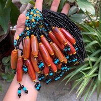 Chính Hãng Warring Hoa Đỏ Mã Não Áo Len Dây Xích Ngọc Tự Nhiên Nam Đỏ Dzi Hạt Áo Len Dây Chuyền Bán Buôn Mã Não Mặt Dây Chuyền Vòng Cổ20250224