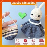 [Chinh Hang] [Xả Hàng] Thỏ Váy Xanh Biển - Đồ chơi handmade - Quà tặng sinh nhật - Lễ phục sinh