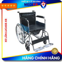 [Chính Hãng] Xe lăn Lucass X8 cho người già có bô, ghế bọc da, vật liệu tốt, rất chắc chắn, có thể gấp gọn