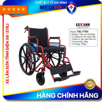 [Chính Hãng] Xe lăn tay cao cấp Lucass XK-39BJ khung sơn tĩnh điện, có phanh, bánh đúc chắc chắn, an toàn