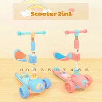 [CHÍNH HÃNG] Xe scooter sasa 4 in 1, xe trượt chân cho bé, xe chòi chân, có nhạc , có đèn, xe scooter cho bé