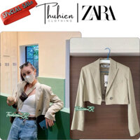 (Chính hãng XS S)Áo vest ZARA 2640/782/806 form vuông dáng lửng vải linen(kèm ảnh thật)