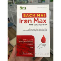 [CHÍNH HÃNG]Bach Mai Iron Max bổ sung sắt & Acid folic Lọ 30 viên, hộp 3 vỉ x 10 viên