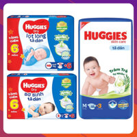 CHÍNH HÃNG_Bỉm Dán Huggies NB70+6, S54+6, M46+3