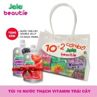 [CHÍNH HÃNG]Combo 10 Nước Trái Cây Thạch Jele Beautie 150g + Tặng 2 Gói Double Jelly ĐỒ ĂN VẶT