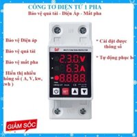 [CHÍNH HÃNG]Công tơ điện tử đa năng - Bảo vệ quá tải - Bảo vệ mất pha trung tính
