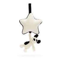 [CHÍNH HÃNG]Dây kéo phát nhạc gấu bông JELLYCAT BLACK AND CREAM PUPPY MUSICAL PUéo