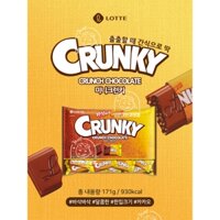 [CHÍNH HÃNG][HỎA TỐC ] KẸO CHOCOLATE CRUNKY MINI 미니크런키 LOTTE 171G