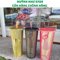 [CHÍNH HÃNG]Ly bình nước kim cương nhựa 2 lớp cách nhiệt 760ml  kèm ống hút
