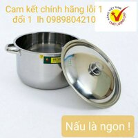 (CHÍNH HÃNG)Nồi inox Vietcook đáy từ đủ size 14,16,18,20,22,24,26,28,30,32,Nồi đun bếp từ,nồi xào nấu canh hàng dày dặn