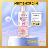 [Chính hãng]Nước Tẩy Trang Pond Micellar Water Vitamin Và Hoa Hồng Sáng Da - Chai 235ML