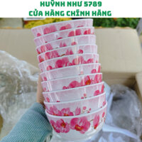 [CHÍNH HÃNG]Sét 10 cái chén ăn cơm hoa văn rất đẹp chất liệu meca