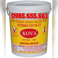 (CHÍNH HÃNG)Sơn không bóng trong nhà kova K260 GOLD.Sơn nước trong nhà -chống thấm