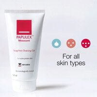 [CHÍNH HÃNG]Sữa rửa mặt Papulex Moussant Soap Free Cleansing Gel cho da dầu mụn 150ml