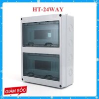 [CHÍNH HÃNG]Tủ điện chống nước 24WAY - Hộp điện nhựa gài aptomat 2 tầng 24 vị trí