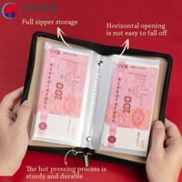 Chink 100 Phong Bì Tiết Kiệm Tiền Challeng, Làm Giàu Qua Đêm Tiết Kiệm Tiền Mini Chất Kết Dính Tiết Kiệm Thử Thách, PU Vui Nhộn Có Dây Kéo Tiết Kiệm Có Thể Tái Sử Dụng Tờ Thử Thách Người Yêu