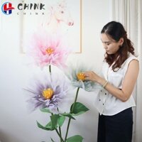 Chink Nhân Tạo Thực Tế Mẫu Đơn, Đầu Hoa Lớn Ngoài Trời Lụa, Màn Hình Sàn Nhà Trang Trí Tiệc Lớp Cánh Hoa Lông Tơ Hoa Giả