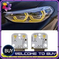 Chip bảng đèn pha 2 chiếc 63117466107 Dành Cho Xe BMW X3 G01 X4 G02 2016-2019 Đèn LED Chạy Ban Ngày Màu Vàng chanh