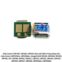 Chip Canon CRG-057, MF442, LBP223 chip mới đếm trang                         &nbsp(&nbspdùng cho máy Canon LBP223dw, LBP226dw, imageCLASS MF442, MF443d, MF445, MF446, 447, MF449, MF543, LBP221, LBP222, LBP223, LBP224, LBP225, LBP226, LBP227, LBP228, LBP233dw, LBP236dw&nbsp)