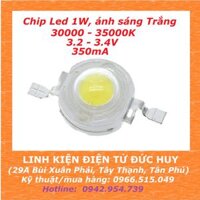 Chip Led 1W, sáng Trắng, 3.2-3.4V