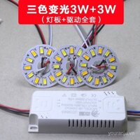Chip LED 5730, chip đèn tròn, lõi đèn pha lê 44mm, lõi đèn trần LED ba màu, đèn chùm nhà hàng ba tầng