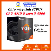Chip máy tính CPU AMD Ryzen 5 4500 (AMD AM4 - 6 Core - 12 Thread - Base 3.6Ghz - Turbo 4.1Ghz - Cache 11MB - No iGPU)