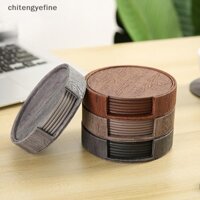 Chitengyefine 6 Gỗ Da Đế Lót Ly Placemats Trà Cà Phê Đệm Thanh Gia Đình Quầy Cách Nhiệt Giá Chống Dính vn