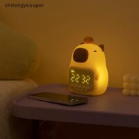 Chitengyesuper Dễ Thương Sạc Lại Trẻ Em Đồng Hồ Báo Thức Đèn Ngủ Cảm Ứng Ngáy Luôn Bật Màn Hình Để Bàn Đồng Hồ 12 / 24H Đồng Hồ LED Báo Thức CGS