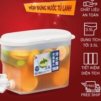 (Chịu nhiệt tốt}Bình Đựng Nước Tủ Lạnh Trong Suốt Có Vòi 3L5
