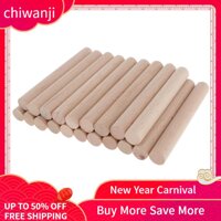 Chiwanji 4/20 Chiếc Vòng Gỗ Dán Cần Dowel Chưa Hoàn Thành Gỗ DIY Để Tạo Hình