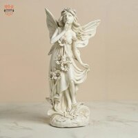 Chiwanji Tượng trang trí Vườn Tượng để bàn Nhựa chịu thời tiết Điêu khắc cho lối đi Sân hiên Kệ trang trí bên ngoài