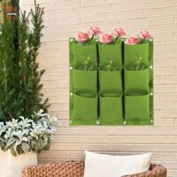 Chiwanji Vườn Treo Tường Cây Trồng Túi Trang Trí Văn Phòng Dệt Với 9 Túi Để Làm Vườn Trồng Cửa Bãi Cỏ Bên Ngoài