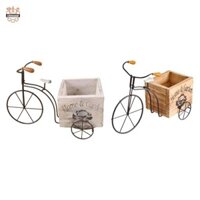 Chiwanji Xe Đạp Chậu Hoa Xe Đạp Trồng Vật Trang Trí Sáng Tạo Chậu Hoa Cây Cảnh Chậu Gỗ