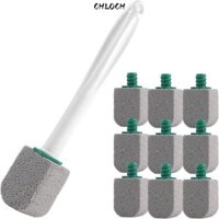 Chloch 10 Cái Dụng cụ làm sạch bồn cầu, Bàn chải làm sạch sâu bằng đá bọt Bàn chải làm sạch phòng tắm, có tay cầm dài Cây đũa phép vệ sinh nạp lại Máy chà sàn nhà vệ sinh gia đình cho bồn tắm bể bơi Bồn rửa nhà bếp
