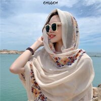 Chloch Mùa Hè Hijab, Khăn quàng cổ thêu hoa Bandana, Khăn choàng và khăn choàng Cotton chống nắng
