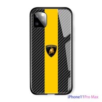 Cho Apple iPhone 5 6 7 S Plus X XR XS Max 11 11 Pro Ốp Lưng xe Cổ Điển Logo Sợi Carbon Đua Ốp Lưng Porsche Ferrari Lamborghini Kính Cường Lực Lưng Điện Thoại Vỏ