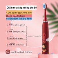 (Cho bé) Bàn chải đánh răng trẻ em bằng điện( tặng kèm 5 đầu bàn chải thay thế)
