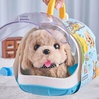 Chó bông biết đi, biết sủa, vẫy đuôi có lồng