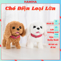 Chó bông biết đi vẫy đuôi sủa dùng pin SIZE CỰC ĐẠI LOẠI 1 HAMIHA