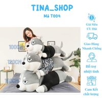 Chó Bông  Husky Gấu Bông Chó Husky Mèo Husky Gấu Bông Chó Alaska Mềm Mịn Co Giãn 4 Chiều Size 1m- T004-5