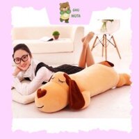 Chó Bông Nằm Lười Dài Mũi Tim - Gấu Bông Gối Ôm Chó Mũi Tim Tai Dài Siêu To Siêu Mềm Mịn Co Dãn 4 Chiều