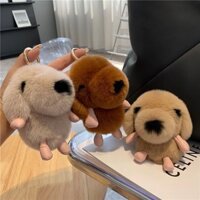 Chó Con Dễ Thương Real Rex Lông Thỏ Móc Khóa Xe Ô Tô Mặt Dây Chuyền ins Sang Trọng Túi Búp Bê Đồ Trang Trí Quà Tặng Sinh Nhật Nữ]