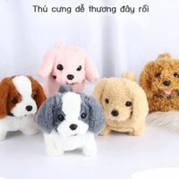 Chó đồ chơi trẻ em sẽ gọi bé trai và bé gái khi đi dạo, chó con nhồi bông sẽ phát ra âm thanh, mô p