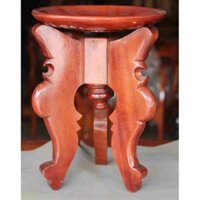 CHÒ GỖ TRÀM 3 CHÂN MÀU NÂU ĐỎ + ĐĨA CHƯNG TRÁI CÂY BÀN THỜ - NHIỀU KÍCH CỠ