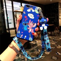 Cho Huawei Mate 10 Lite/Mate 20/Mate 20 Pro/Honor 7A/Honor 8X/Honor 10/Honor v20 Ốp Lưng Stitch TPU Cover Đế Đứng Quai Dây Điện Thoại