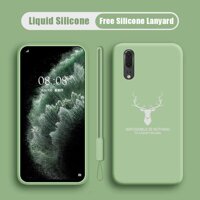 Cho Huawei P20 Ban Đầu Mềm Silicone Lỏng Mỏng ĐTDĐ Vỏ Hươu Hoa Văn Chống Sốc Da Bé Cảm Ứng Điện Thoại Di Động Lưng Full Cover ví Cầm Tay Ốp Lưng